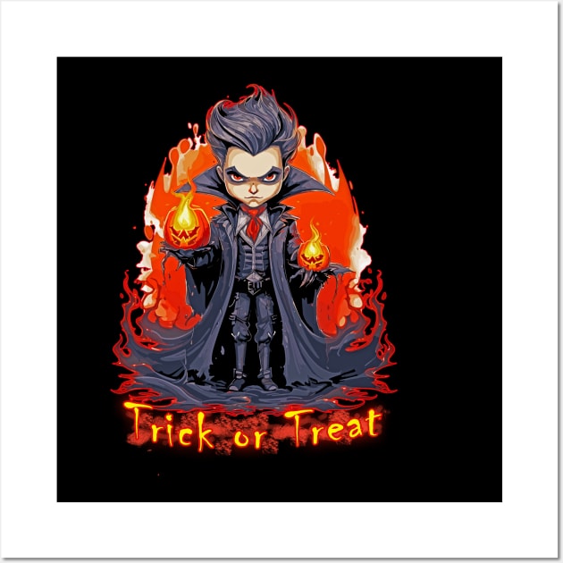 Vampire Trick or Treater Wall Art by Tees 4 Thee